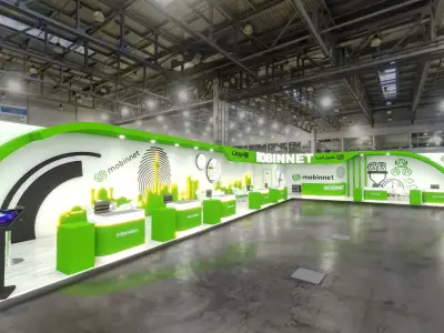 exhibition design Low-poly 3D model