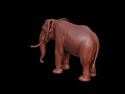 Elephant Animal Sculpture 3D print model get