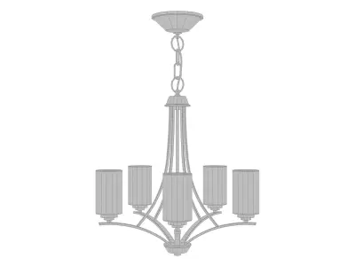 Fehr 5 - Light Shaded Empire Chandelier 3D model