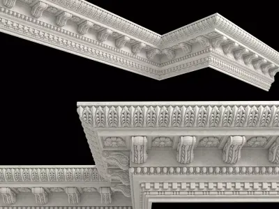 Decor molding 3 Low-poly 3D model