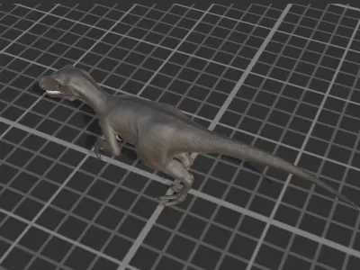 Velocitaptor  Low-poly 3D model