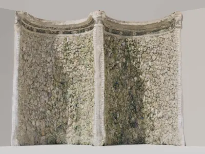 Stone Wall Niches  Low-poly 3D model