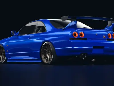 nissan GT-R R33  3D model