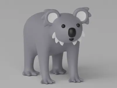 Cartoon Cute Koala 3D model