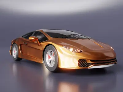 Sports Car Low-poly 3D model