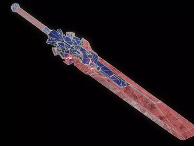 FREE Cyberpunk Greatsword Game Ready Energy Weapon Free low-poly 3D model