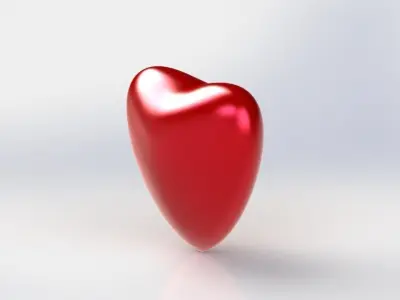 red heart gift  Free 3D model
