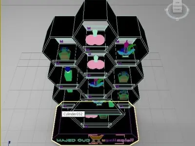 display stand 3 all perfume model are included 3D model