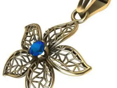 Direct Casting Flower Pendant Texture 3D print model  3D print model purchase