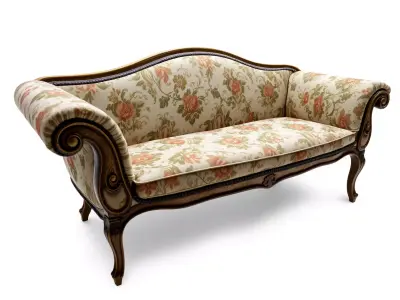 Elegance Floral Sofa model pack Low-poly 3D model