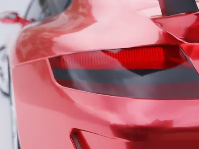 Realistic Low Poly Porsche 911 GT3 RS Low-poly 3D model