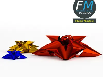 Star ribbons bows 3D model