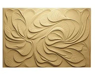 modern panel wall decor set relief stl mural CNC 165 3D model