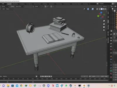 Old desk 3D model