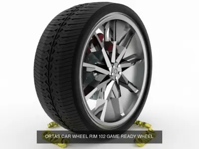 ORTAS CAR WHEEL RIM 101-102-103-104-105 GAME READY WHEEL 3D Model Pack