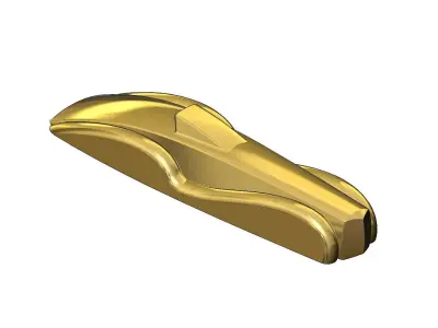 Vintage automotive car speed form sculpture ornament 3D print model