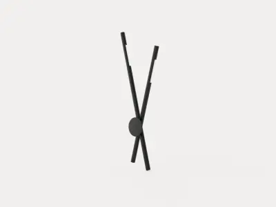 Hendrix Wall Lamp - Dark Bronze - Double Low-poly 3D model