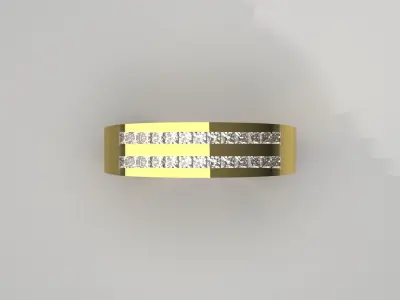 diamond gold ring mr0099 3D print model