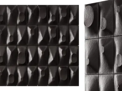 Wall art panel 06 LOuef centre dEtudes Ceramic 3D model