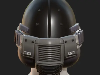 Helmet plastic mask protection pollution  Low-poly 3D model