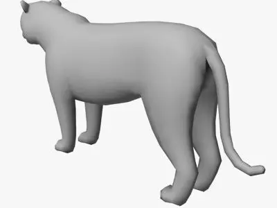 Low Poly Leopard panther Low-poly 3D model