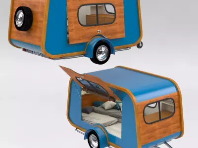 Carapate Teardrop Trailer 3D model