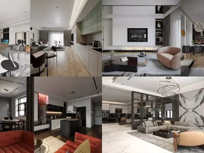 Living Kitchen Collection 2 of Titan 6 - 4 Models 3D model