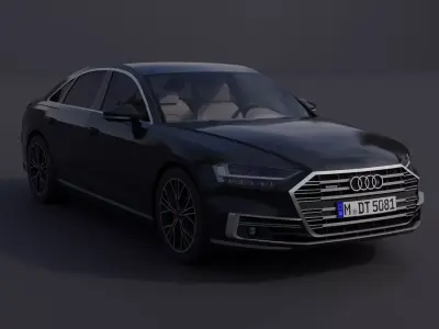 Audi A8 2018 Low-poly 3D model