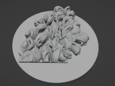Lion pendant 3D print model 3D print model