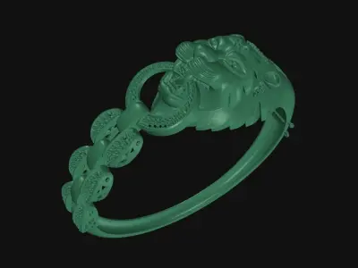 Gold Lion Bracelet 3D print model