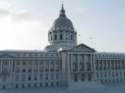 San Francisco City Hall  UltraRealistic 3D Model  Low-poly 3D model