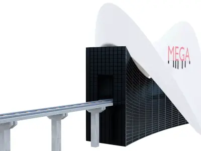 Mega metro station 3D model