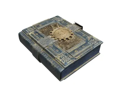 Steampunk Book Low-poly 3D model