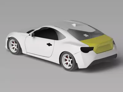 86 ZN6 Trunk Exterior Surface - 3D Laser-Scanned 3D model