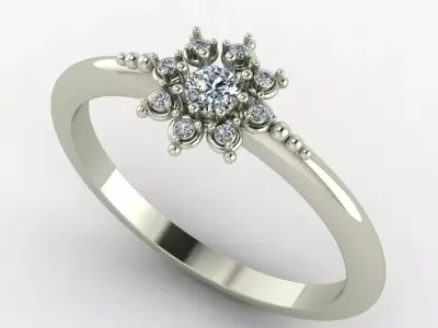 elegant diamond ring Free 3D print model