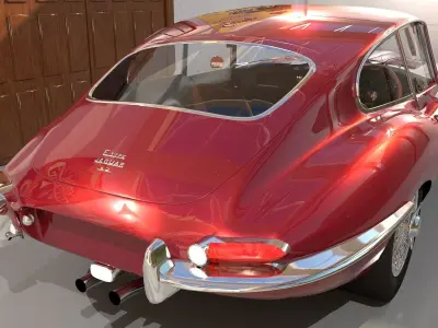 Jaguar E Type 1964 3D model