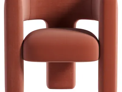 Armchair person chair Low-poly 3D model