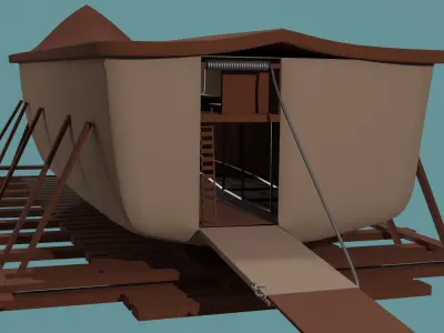 Noahs Ark Low-poly 3D model