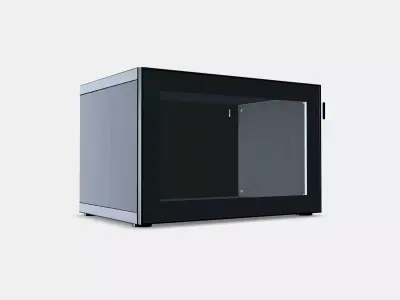 BESTA Shelf unit with glass door 5 3D model