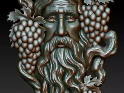 Green man wall plaque Free 3D model