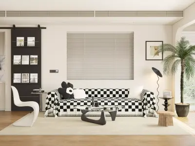 CA - Scandinavian interior scene 3D model