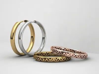 Hoop Earrings 3D print model