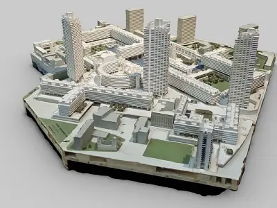 3d Barbican Estate Model 3D model