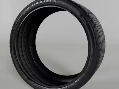 Car Tire and Brake High Poly 3D model