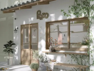 Modern Tiramisu Cafe Interior Scene Cozy Personal Stylish  3D model