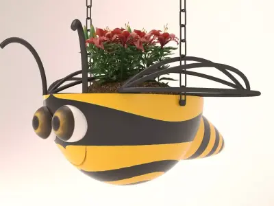 hanging basket flowerpot children 3D print model