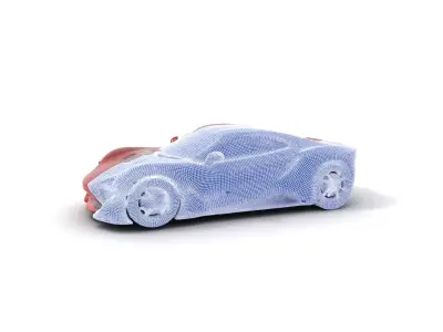 Crimson Hypercar model pack Low-poly 3D model