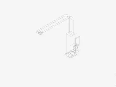 Sink Mixer - Luxury - Round Low-poly 3D model