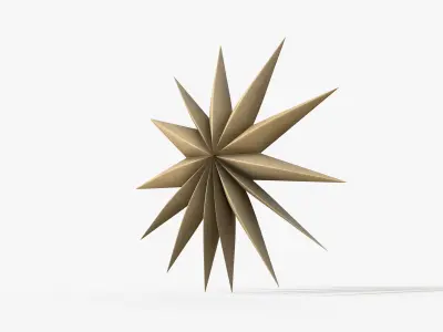 Cardboard Star Origami Low-poly 3D model
