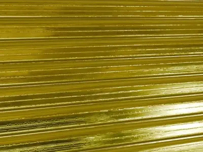 Clean Golden Corrugated Metal PBR Seamless Texture